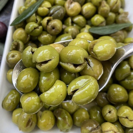 Cracked Green Olives - Freshly Harvested & Flavorful