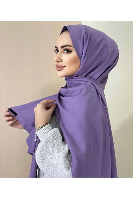 Women's Cotton Jazz Shawl - Plain Lila