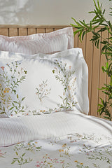 Single Floral 100% Cotton Duvet Cover Set - Green