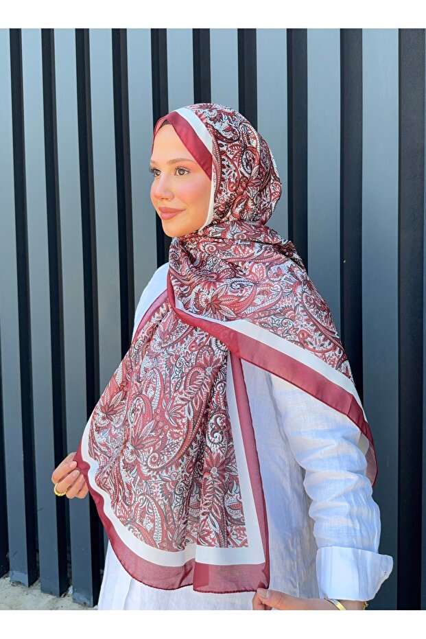 Retro Paisley Cotton Shawl - Soft & Versatile