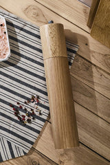 25 cm Bamboo Spice & Black Pepper Mill with Adjustable Grinder