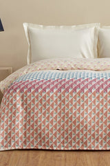 Dace 100% Cotton Double Bed Pike - Multicolor Geometric, 200x220 cm
