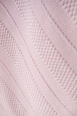 Couverture pour bébé à motif tricoté - en coton naturel doux et molleton d'agneau, 80x90 cm