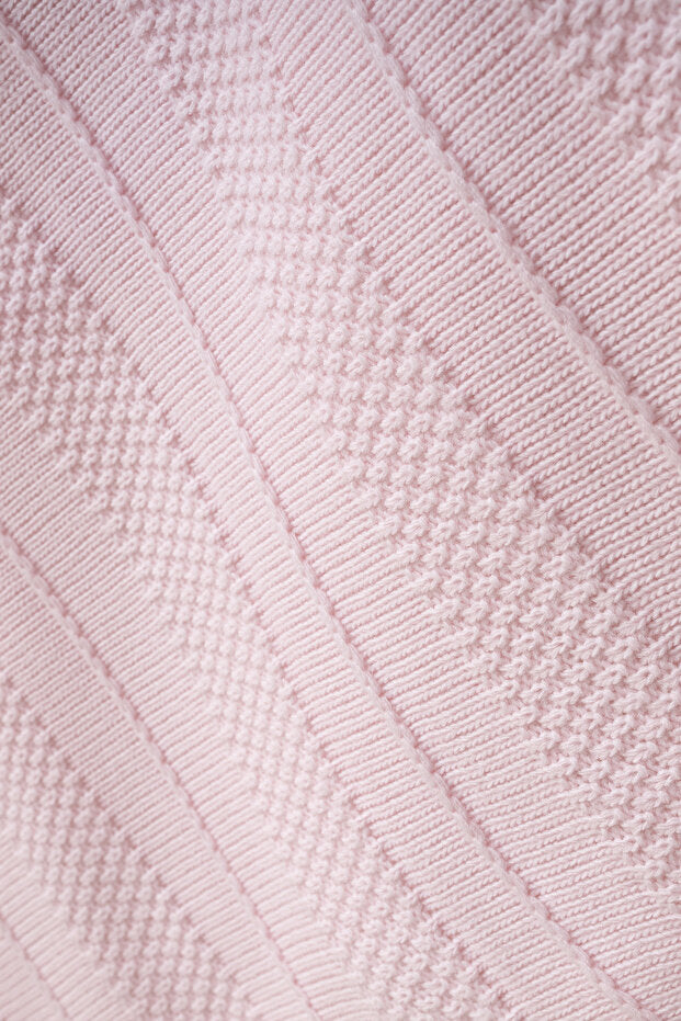 Couverture pour bébé à motif tricoté - en coton naturel doux et molleton d'agneau, 80x90 cm