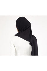 Soft Cotton Jersey Shawl - Comfortable & Stylish Black Hijab
