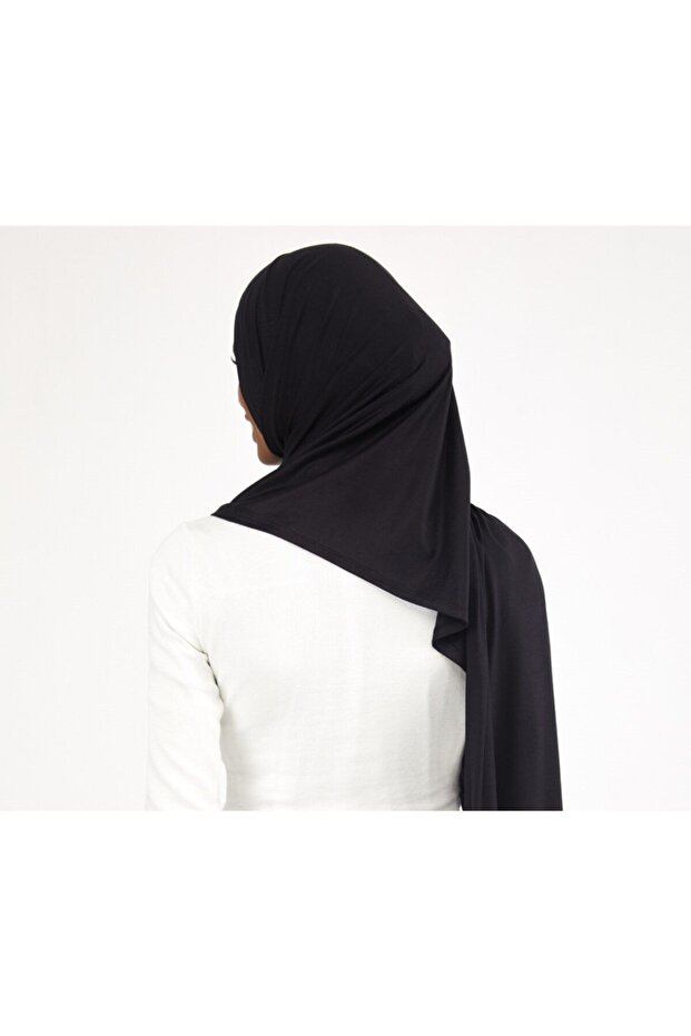 Soft Cotton Jersey Shawl - Comfortable & Stylish Black Hijab