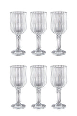 Ribbed Glass Coffee & Espresso Side Glasses - 55ml Set of 6
