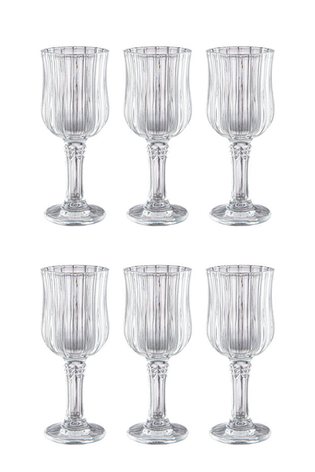 Ribbed Glass Coffee & Espresso Side Glasses - 55ml Set of 6