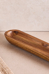 Acacia Wood Olive Serving Tray - 36x5 cm