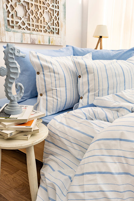Harmony Hues Double Duvet Cover Set - 4 Piece with Fitted Sheet