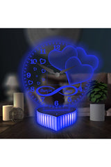 Personalized Infinity Love LED Clock Lamp - 16 Color Remote Control