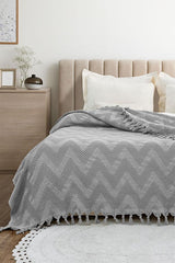 Naomi Double Bed Pike - 200x230 cm Recycled Cotton Chevron Bedspread