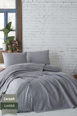 100% Cotton Double Size Waffle Weave Fitted Pike Set