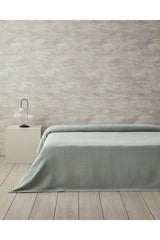 Plain 100% Cotton Double Pike - Green, 200x220 cm