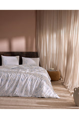 Rotule Double 100% Cotton Ranforce Embroidered Duvet Cover Set - Blue