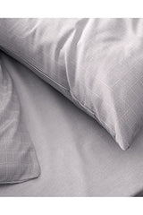 Odette Double 100% Cotton Ranforce Duvet Cover Set - Grey