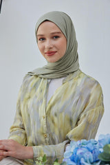 Jersey Shawl - Pale Green, Soft & Flexible