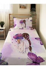 Floral & Woman Design Single Pike Set - 160x230cm