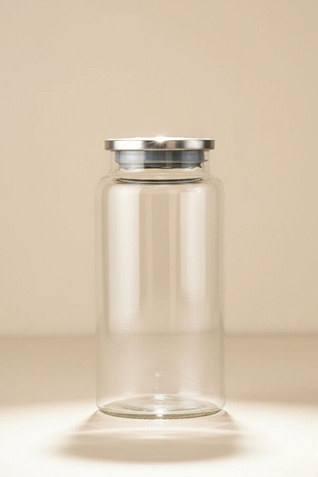 Metal Lid Glass Storage Jar - 1400ml Capacity for Pantry Organization