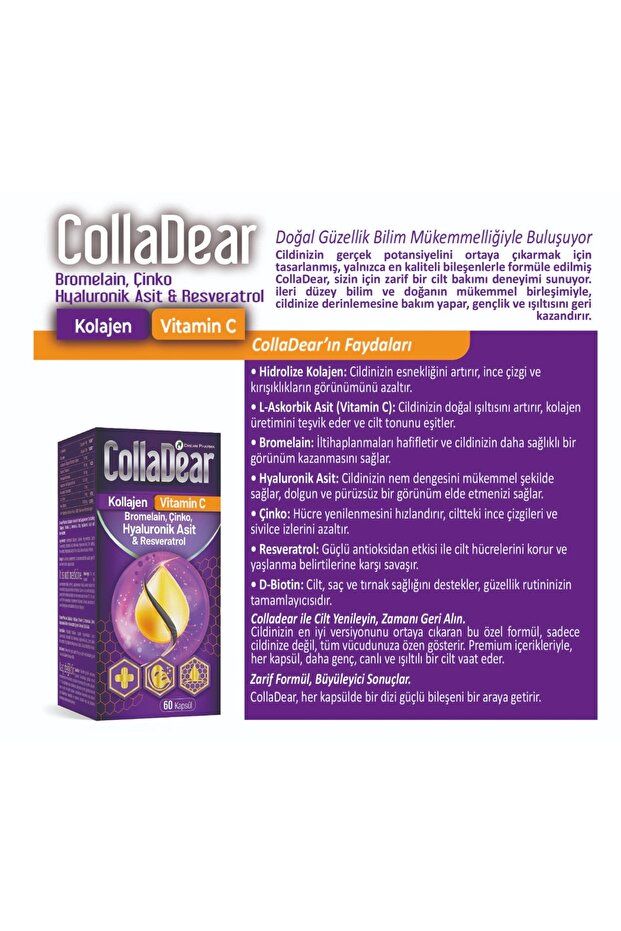 CollaDear Kapsle s kolagenem a vitamínem C - 60 kusů
