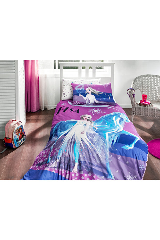 Frozen Snow Single Bedding Set - 100% Cotton & Licensed Disney