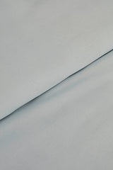 Pure Ruffle 100% Cotton Double Duvet Cover Set - Light Blue