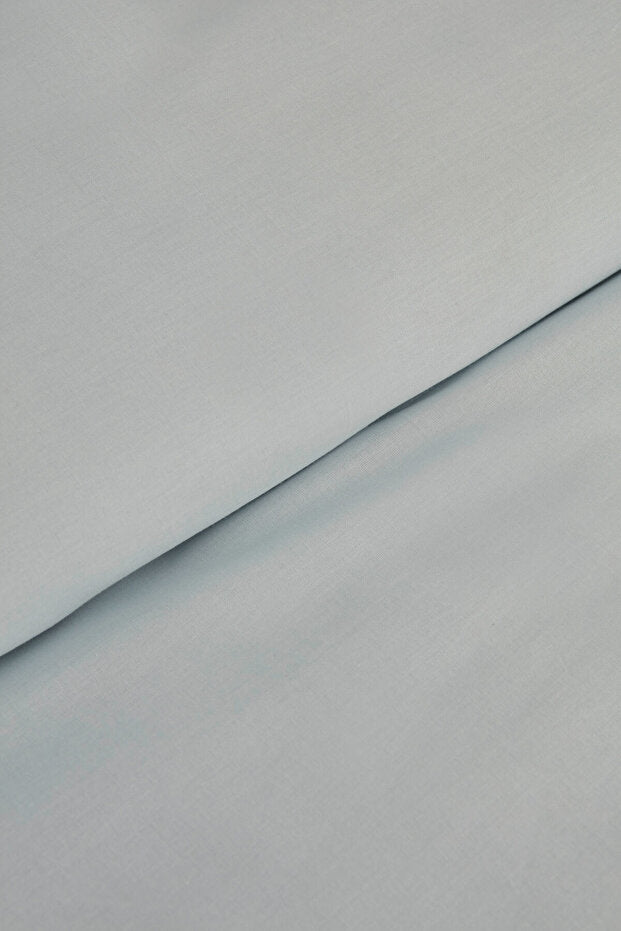 Pure Ruffle 100% Cotton Double Duvet Cover Set - Light Blue