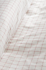 Daren 100% Cotton Double Duvet Cover Set - Red