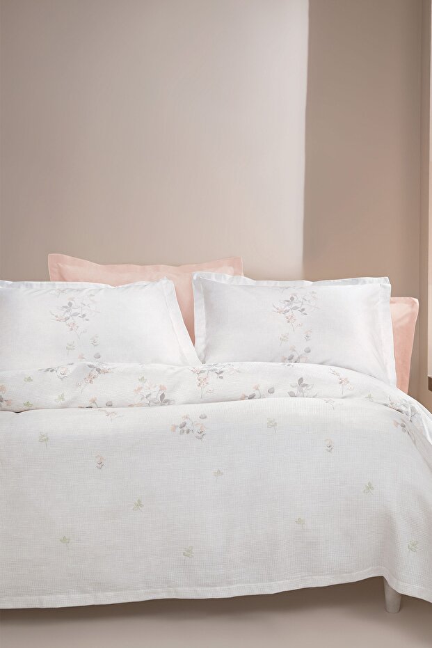 Ember Double Pique Set - 100% Cotton with Elegant Floral Design