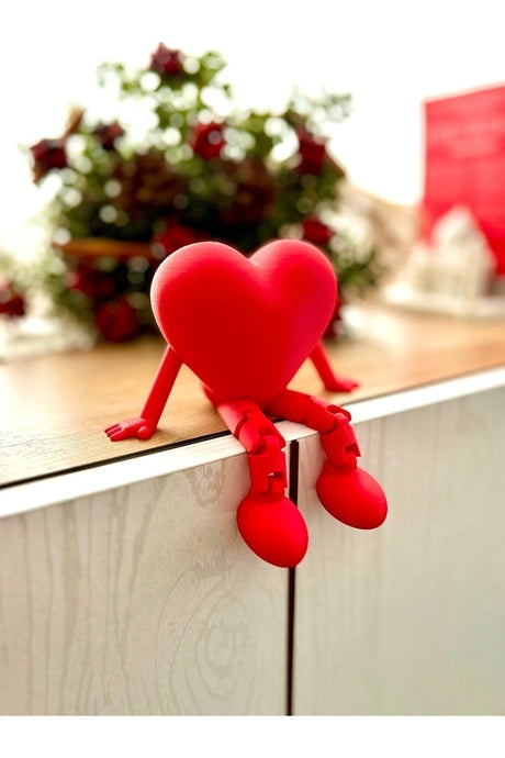 Heart Figurine with Feet - 5 CM Desktop Gift for Special Occasions