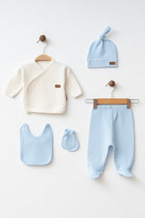 Newborn Waffle 100% Cotton 5-Piece Hospital Exit Set (0-3 Months)