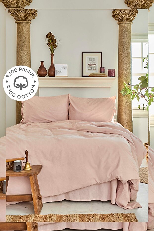 4 Element Blush 100% Cotton Double Duvet Cover Set