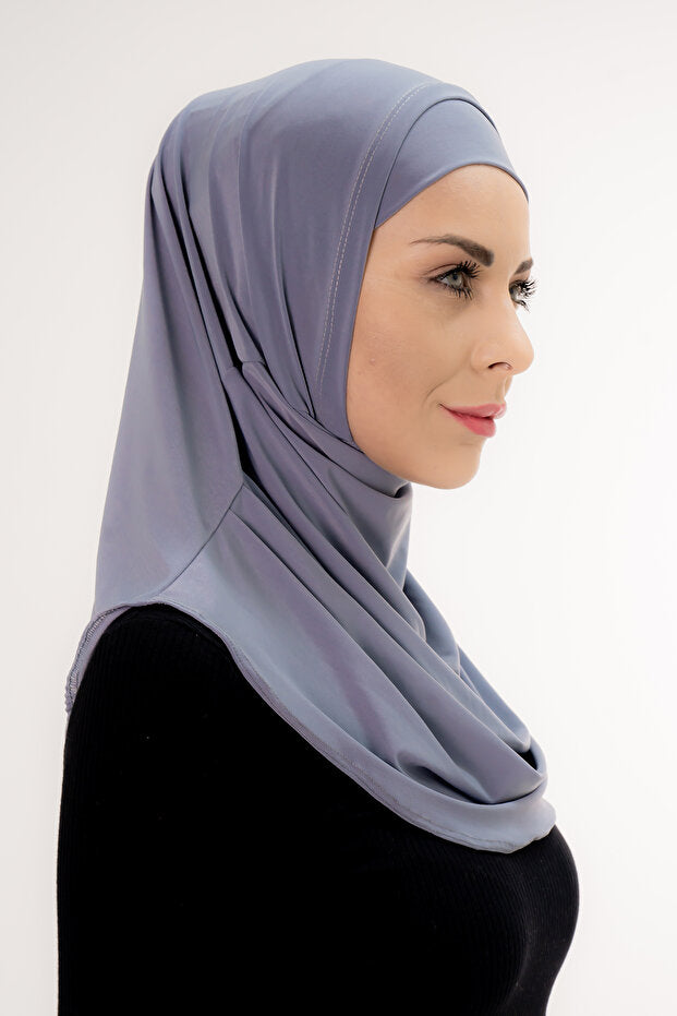 Easy-Wear Pleated Hijab Set - 50cm, 2-Piece