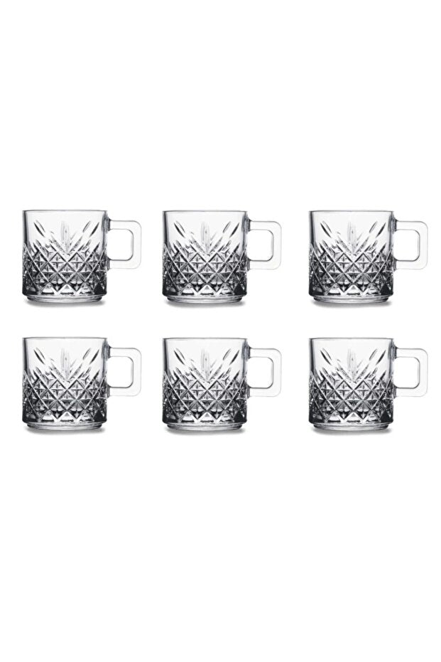 Pasabahce Timeless Professional Glass Tea & Coffee Cups - 195cc (6-Piece Set)