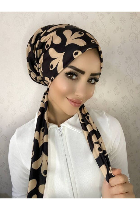 Patterned Tie-Back Shawl - Soft & Stylish Comfort