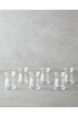 Professional Velin Series Clear Turkish Tea Glasses - 6 x 132ml Set