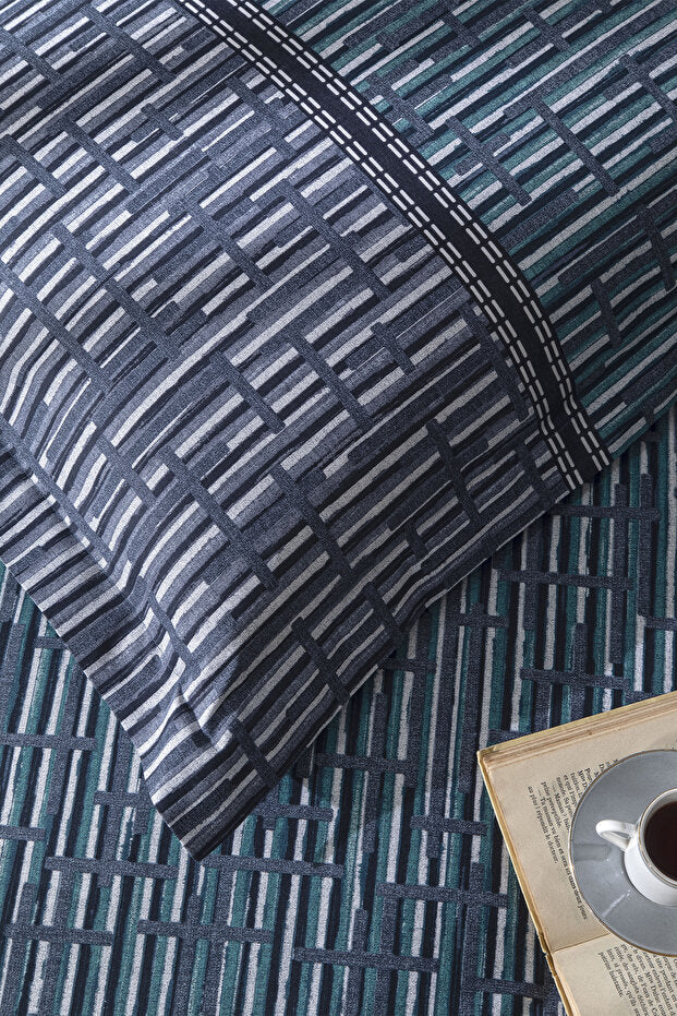Modra Single Duvet Cover Set - 100% Cotton, 160x220 cm