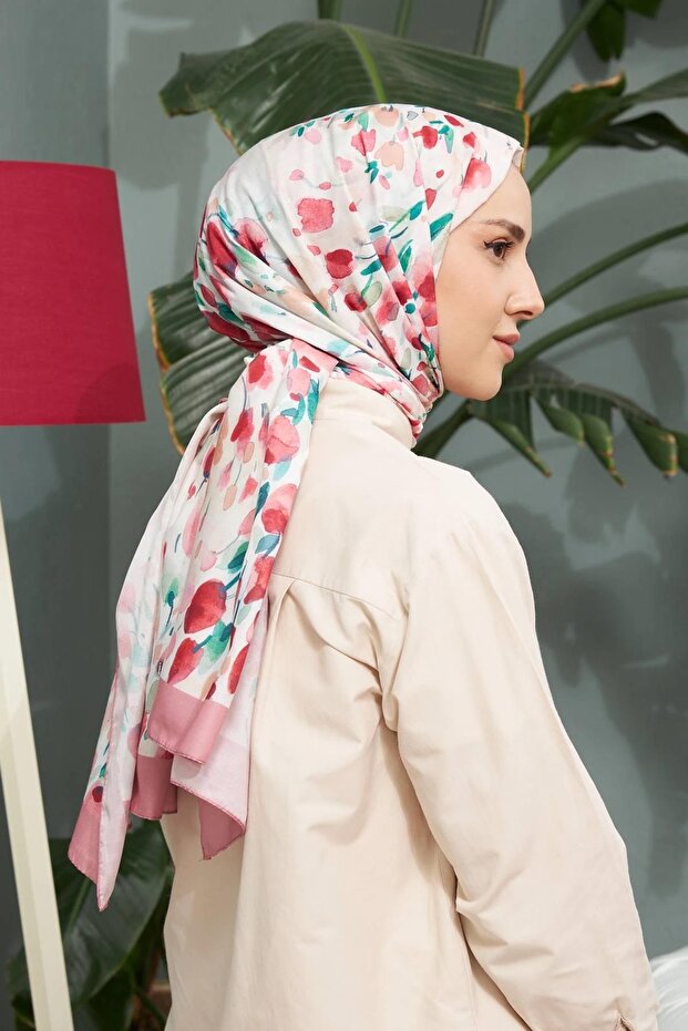Botanic Series Powder Cotton Viscose Shawl - Soft &