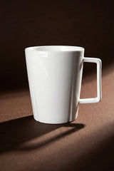 Pure Elegant White Porcelain Mug Set - 230ml Capacity, 4-Pack