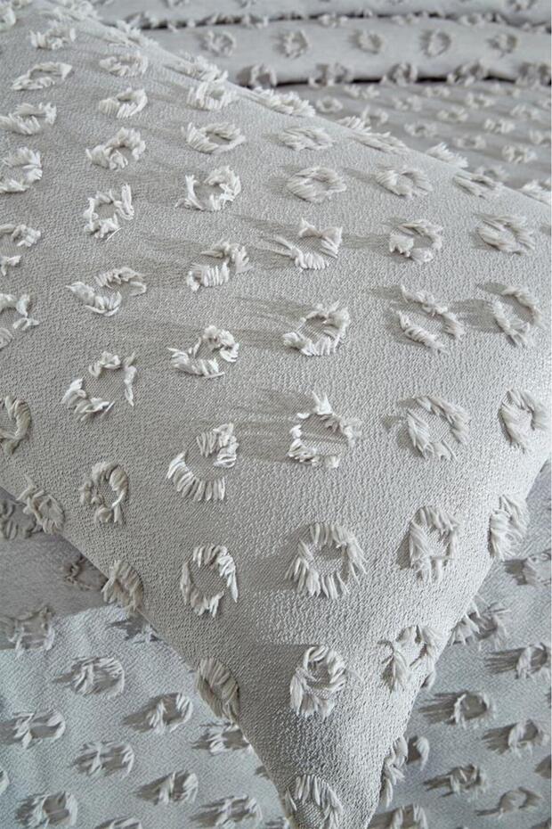 Single Pique Set - 2-Piece Grey Cotton Bedding for Comfort