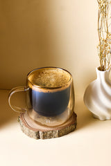Double Walled Glass Mug - 280ml Heat Resistant
