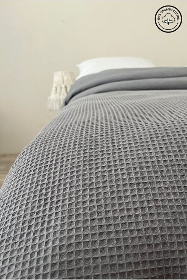 Double Waffle Pique Bedspread - 100% Organic Cotton