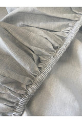 Single Snowflake 4-Piece Duvet Cover Set - Grey