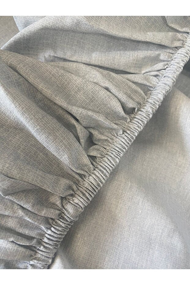 Single Snowflake 4-Piece Duvet Cover Set - Grey