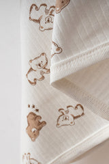 Sweat Bear Cotton Baby Blanket - Soft & Breathable 80x90 cm
