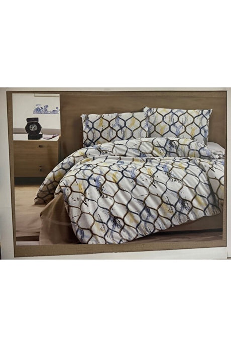Points 100% Cotton Double Duvet Cover Set - 200x220 cm