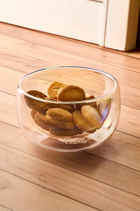 Double-Walled Glass Bowl - 300ml Ergonomic Multipurpose Serving