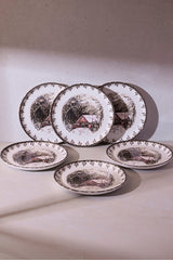 Vintage Friendly Village Dessert Plates - Set of 6 (21cm)