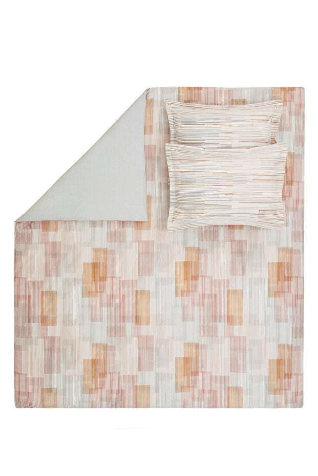 Dales Double Ranforce Duvet Cover Set - Striped Sage Design