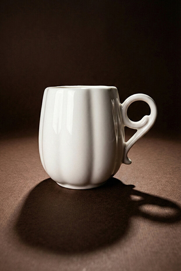 Pure Pumpkin Design Porcelain Mug Set - 230ml x 4